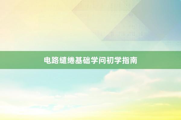 电路缱绻基础学问初学指南